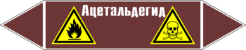 Маркировка трубопровода "ацетальдегид" (пленка, 507х105 мм) - Маркировка трубопроводов - Маркировки трубопроводов "ЖИДКОСТЬ" - ohrana.inoy.org